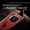 Pipike Wristband Drop-Resistant Genuine Leather Full-Cover Flip Case for Huawei Mate X7 Foldable Screen, Magnetic Obsidian Black Protective Cover