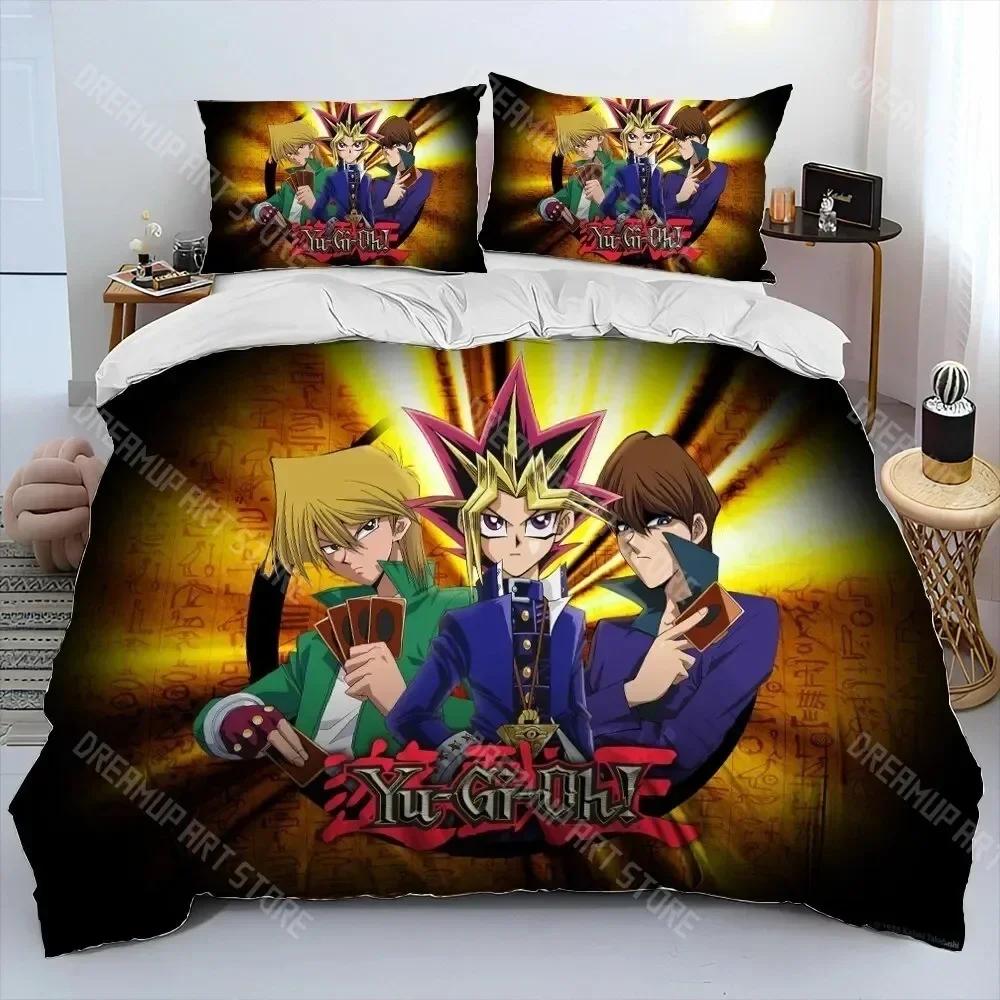 3D Печать Yu-Gi-Oh КАРТА МОНСТРА Аниме Одеяло Постельное белье Комплект, Пододеяльник Постельный комплект Покрывало Наволочка, Размер King Queen Постельное белье