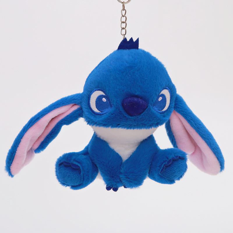 Плюшевый брелок Stitch с кольцом для ключей для украшения рюкзака и коллекционеров