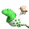 Аксессуары для собак, пищащие игрушки для жевания для агрессивных жевателей, жесткая игрушка-зубная щетка для собак, игрушка-диспенсер для лакомств в виде динозавра