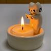 Scented Light Holder Cartoon Kitten Candle Holder Resin Cat Aromatherapy Candle Holder