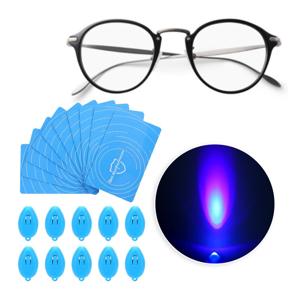 10 Set Professional Anti Blue Light Test Detection Card Blue Light Generator Card