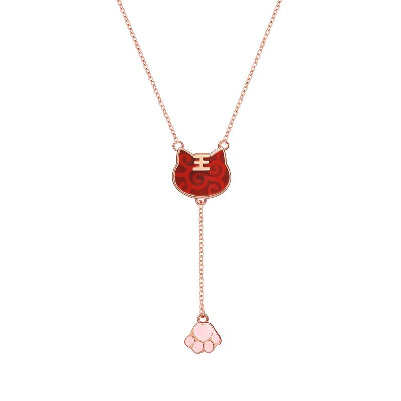 Оригинальное ожерелье с кисточками «Год Тигра» Guochao Niche Design Sweater Chain Universal Jewelry