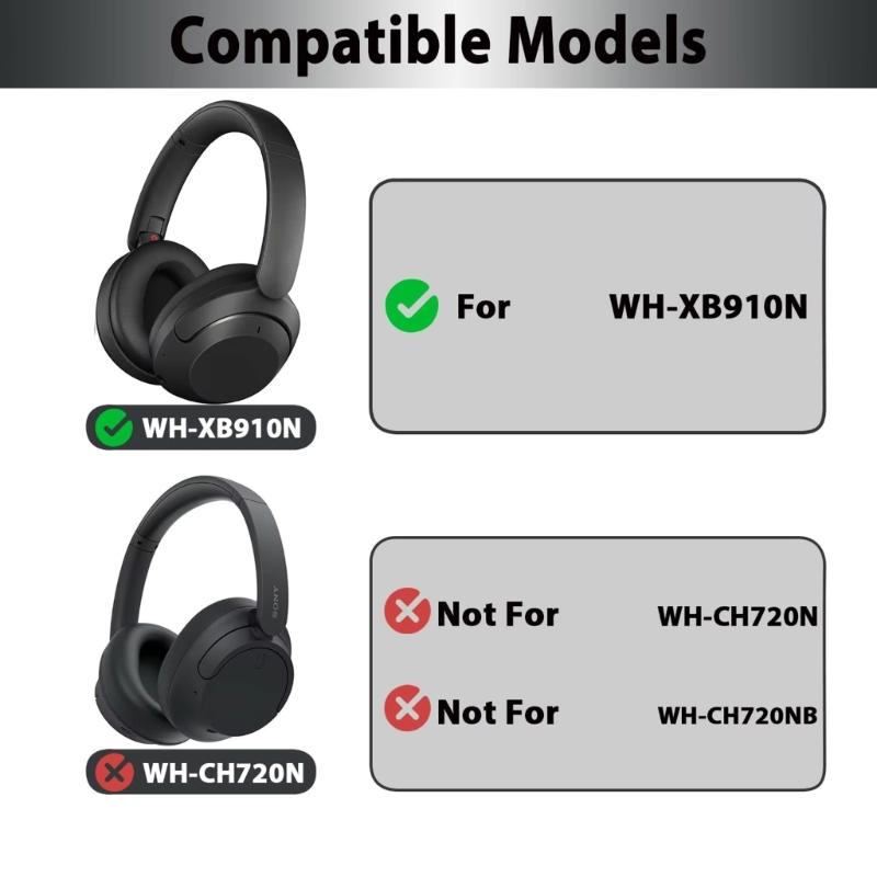 Cooling Gel Replacement Earpads For WH-XB910 XB910N Headphones Soft Breathable Noise Isolation Cushion Pad