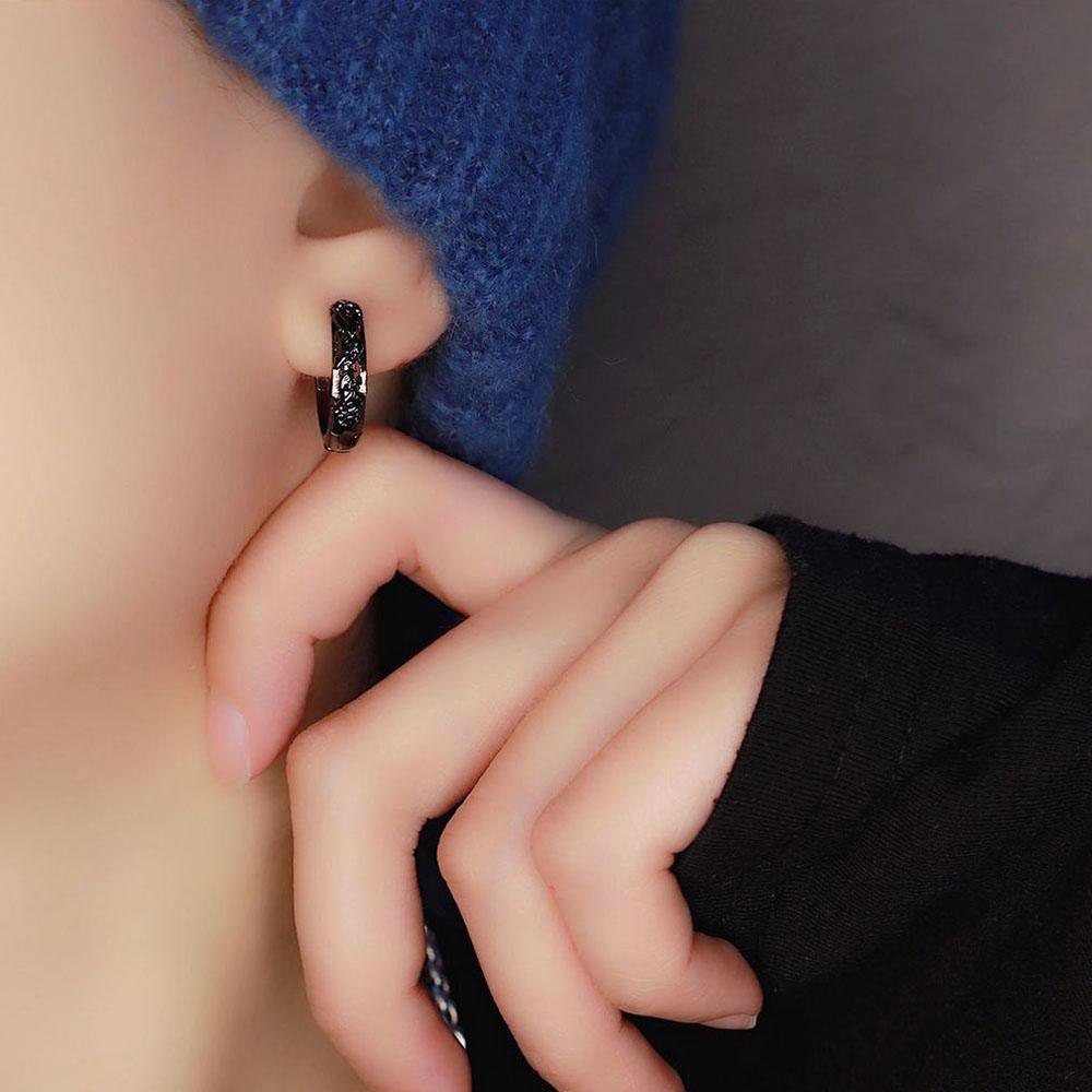 Высокое качество рок-ролл хип-хоп тигр резные серьги-гвоздики серьги-гвоздики ювелирные изделия в стиле панк мужские серьги-кольца