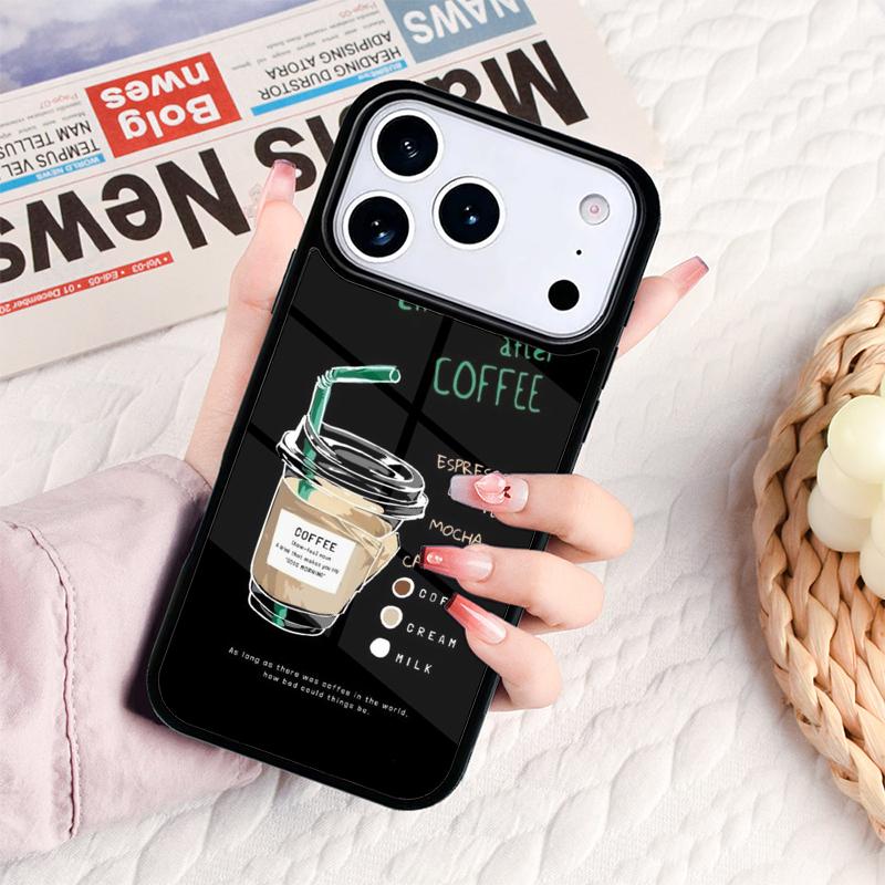 Чехол для телефона "Чашка кофе" для iPhone 17 16e 15 14 13 12 11 Pro Max Air Mini Мягкий защитный чехол