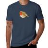 Cute Robin Redbreast Christmas Bird Tshirt Vintage Style Printed Top