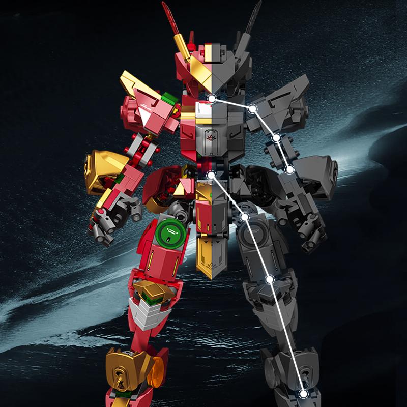 SEMBO BLOCK  Mechanic Series NeZha Transforming Mecha  Building Blocks  MOC Classic cartoon Movie Model Assembly Bricks Boy Toy