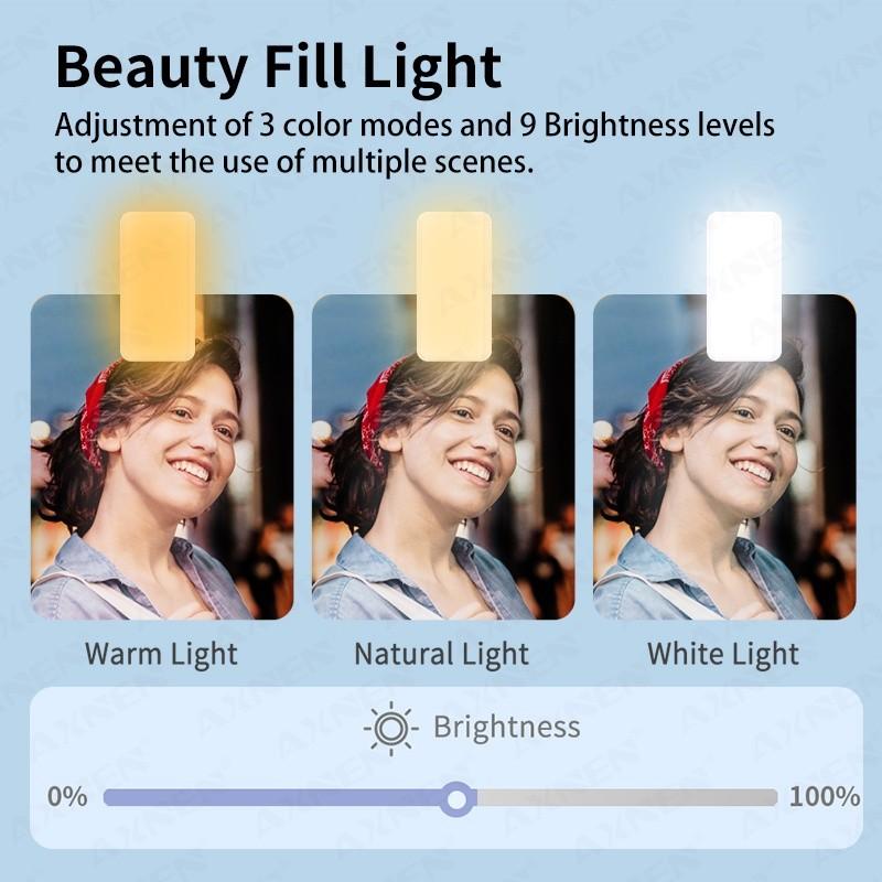 Q18 Стабилизатор-подвес Настольный 360° Панорамная съемка Смартфон Палка для селфи Штатив с заполняющим светом для Android iOS