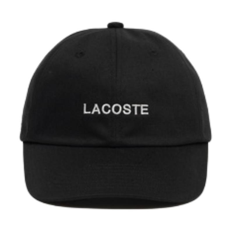 Lacoste Brand logo design cotton twill cap men black Badge Fabric Casual Duckbill RK057J-99-031