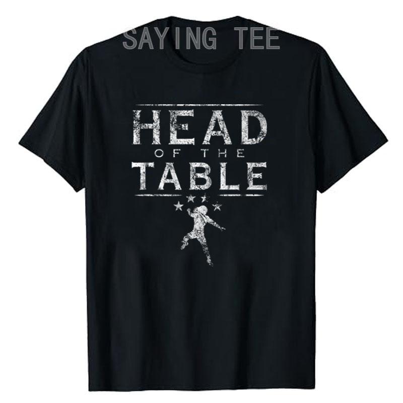 Head of The Table Wrestling Fighting Boxing Fan Vintage Men's Short Sleeve T-Shirt Cotton Graphic Tee Top Fashion Apparel Gifts