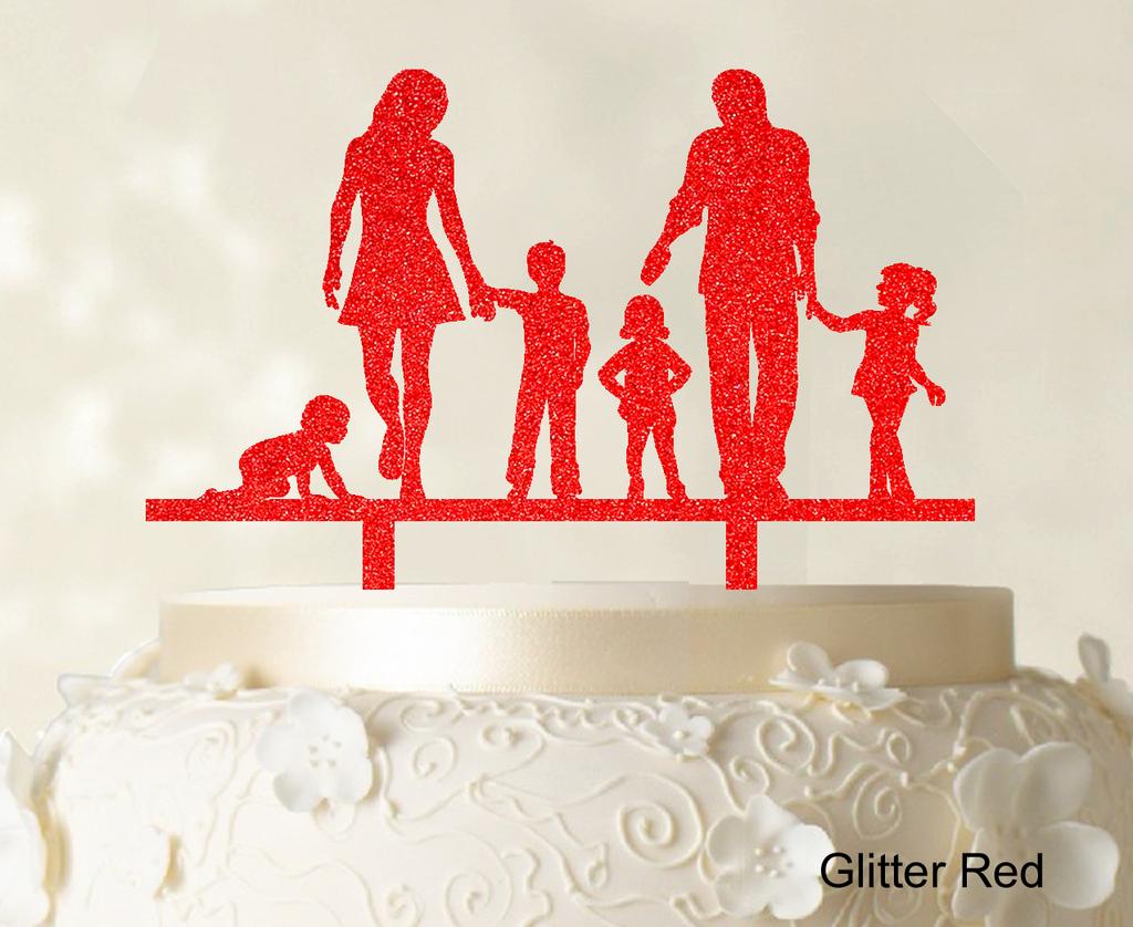 Персонализированный семейный торт Топпер на заказ силуэт свадебный торт Топпер украшения торта доступен вариант 6 "-7" дюймов