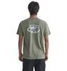 Футболка Quiksilver с обработкой пигментом из хлопка США, принт на спине QST241002 OLV XL