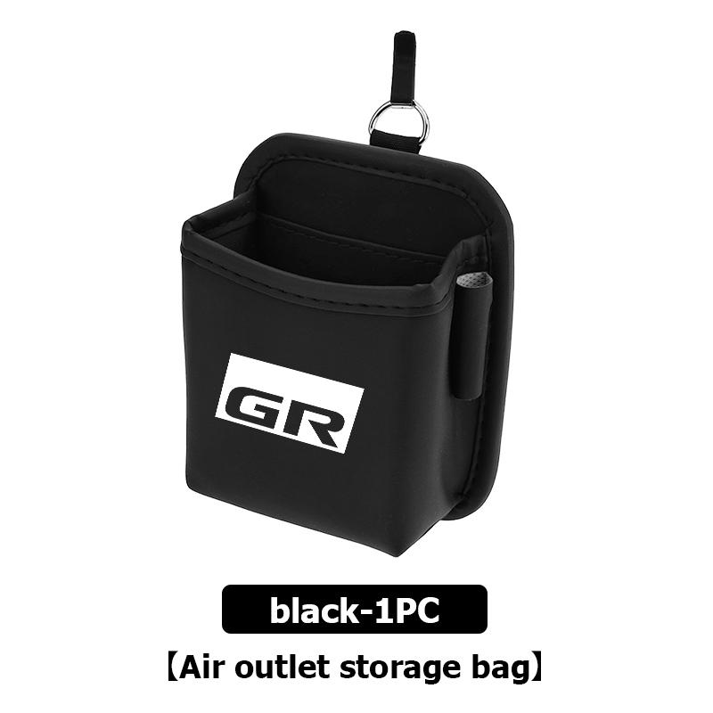 cnkym4 Car Air Outlet Storage Box Hanging Phone Lipstick Lighter Organizer Bag Holder For Toyota Crown Yaris Corolla Prius Auris CHR