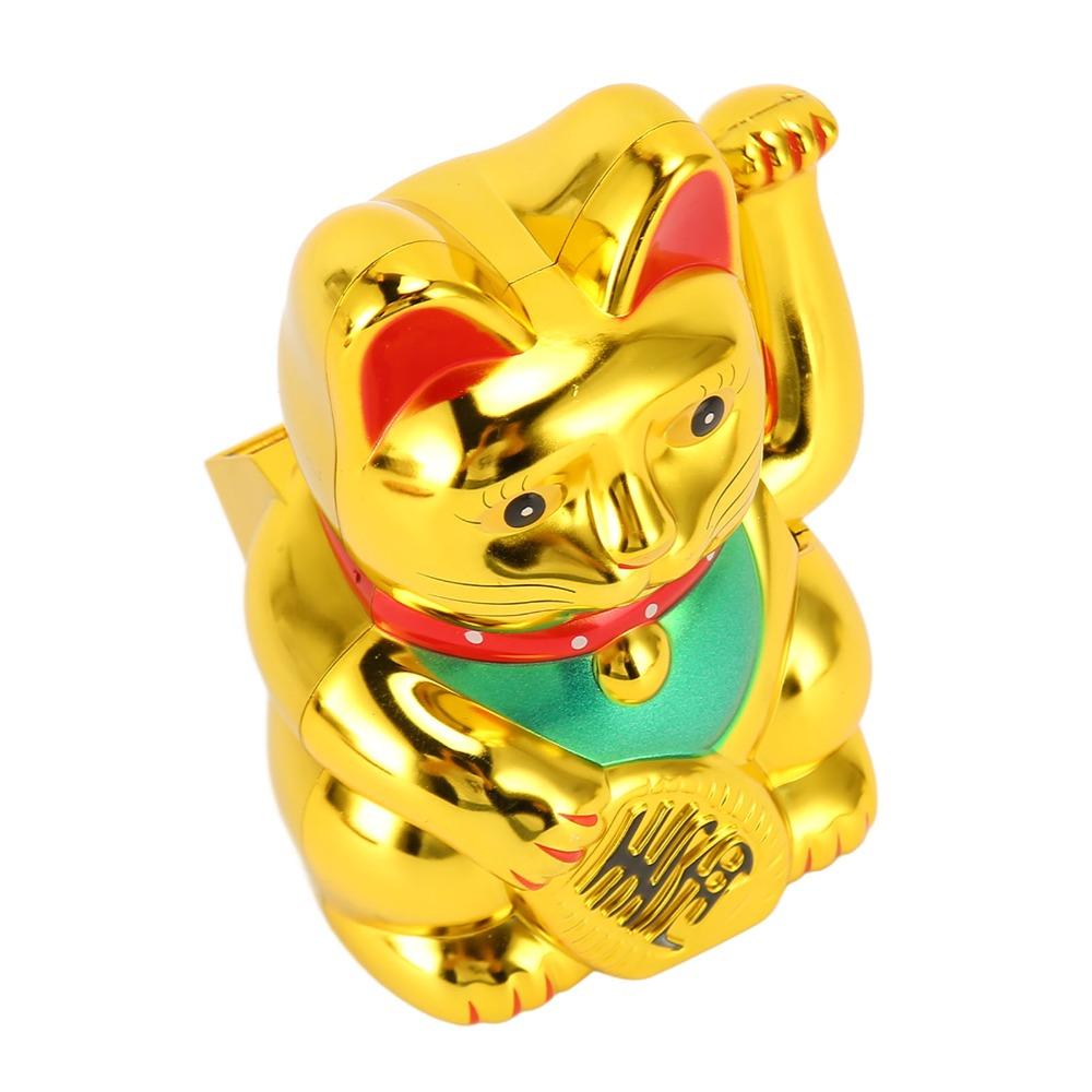 Plastic Feng Shui Fortune Cat golden Home Auspicious Decor Restaurant & Hotel Decor