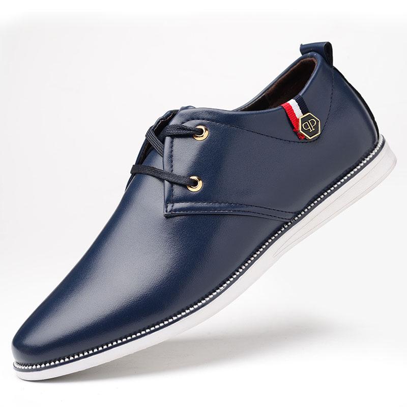 2021 new sports and leisure shoes men's breathable leather shoes beef tendon soft sole shoes men's