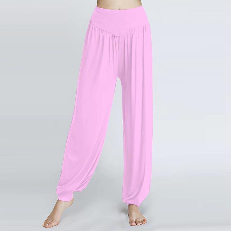 Женские эластичные свободные повседневные хлопковые мягкие брюки для йоги, спортивных танцев, элегантные брюки для женщин, женские брюки с высокой талией, одежда для женщин