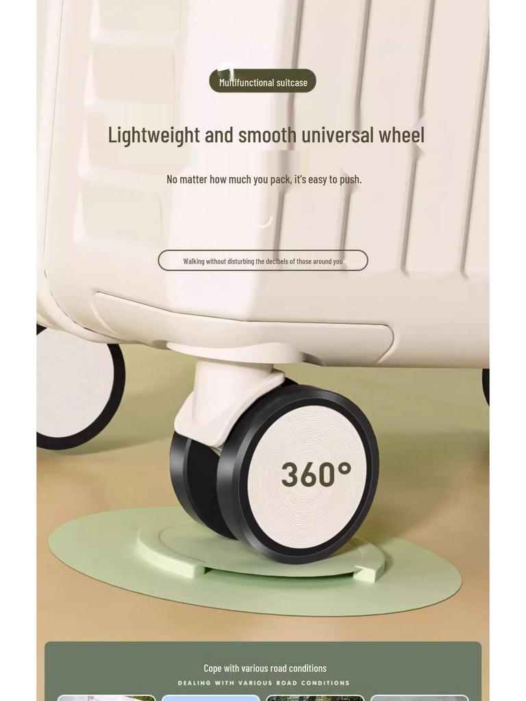 Многофункциональный 18-дюймовый чемодан для ручной клади для девочки с замком TSA и 20-дюймовым отделением для хранения