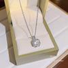 Роскошный и простой кулон из кубического циркония, ожерелье из титановой стали, женское нишевое модное ожерелье, темперамент, Джокер, онлайн, знаменитость, ключичная цепочка