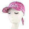 Fashion Wide Brim Baseball Caps Head Scarf Lightweight Pre-Tied Sun Visor Turban Breathable Bandana Scarf Cap Women Outdoor