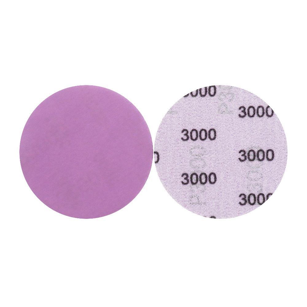 3" 75 мм фиолетовая самоклеящаяся флокированная наждачная бумага для полировки автомобильной краски
