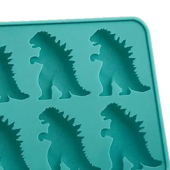 Форма для льда из пищевого силикона, лоток для льда в форме динозавра с 6 полостями, легко заполняемый, снимаемый, аксессуар для коктейлей и вечеринок