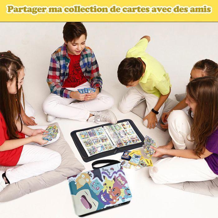 Classeur cartes - WENZYLIQUOX - Classeur Pokémon 900 cartes - 50 pages - Cuir synthétique imperméable - Dragonne