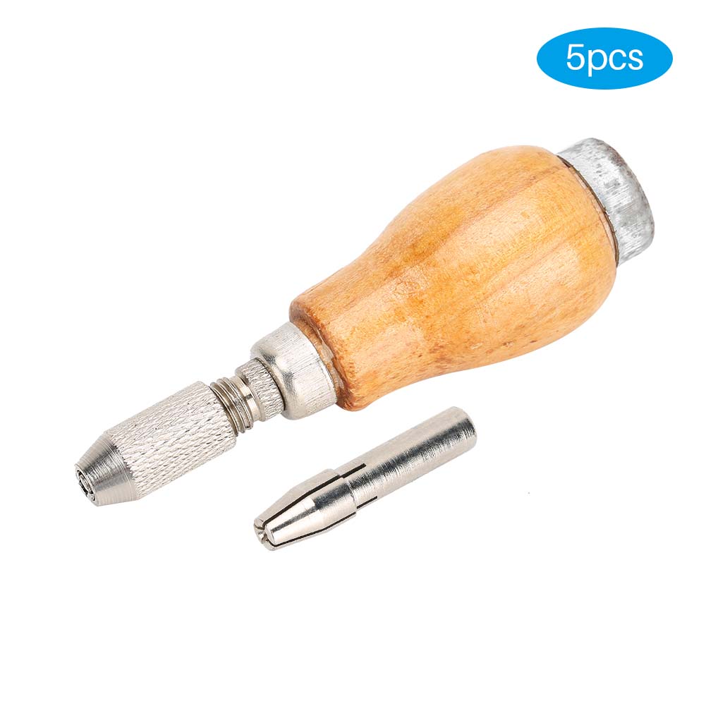 5 шт. Удобная деревянная ручка для напильника со сменными головками, аксессуары для ремонта ювелирных изделий
