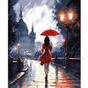 Frame Painting By Numbers Night Rainy Day Kits Drawing Canvas Handpainted Gift Pictures City Landscape Home Decor 40x50cm