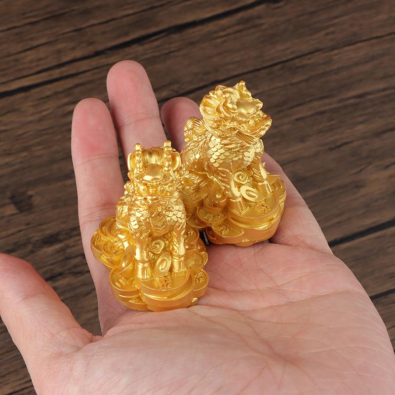 1 пара китайских медных статуэток бога-зверя фэншуй Килин Чи-Лин Килин для украшения дома