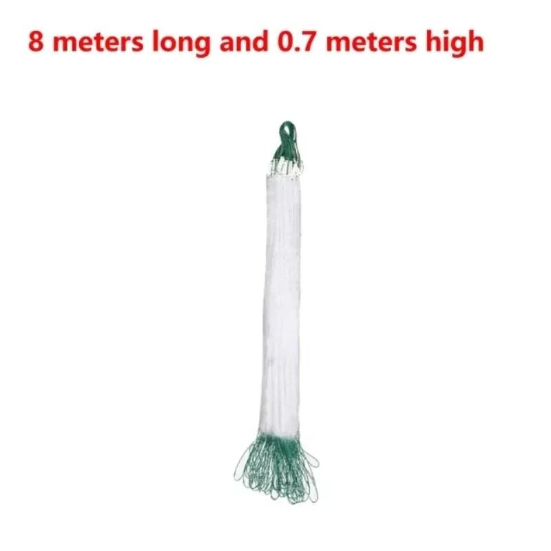 Nylon Upgraded American Hand Cast Net Easy Throw Fly Fishing Net 8/15/30m Long 0.7/1m High Small Mesh Strong Line for Fishing