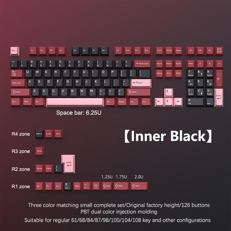 126 Клавиш Двойной Прострел Колпачок Pbt Cherry Механическая Игровая Клавиатура Для Переключателя Mx Колпачок Gmk67 Gmk87 Gmk61 Игровая Клавиатура Клавишный Колпачок