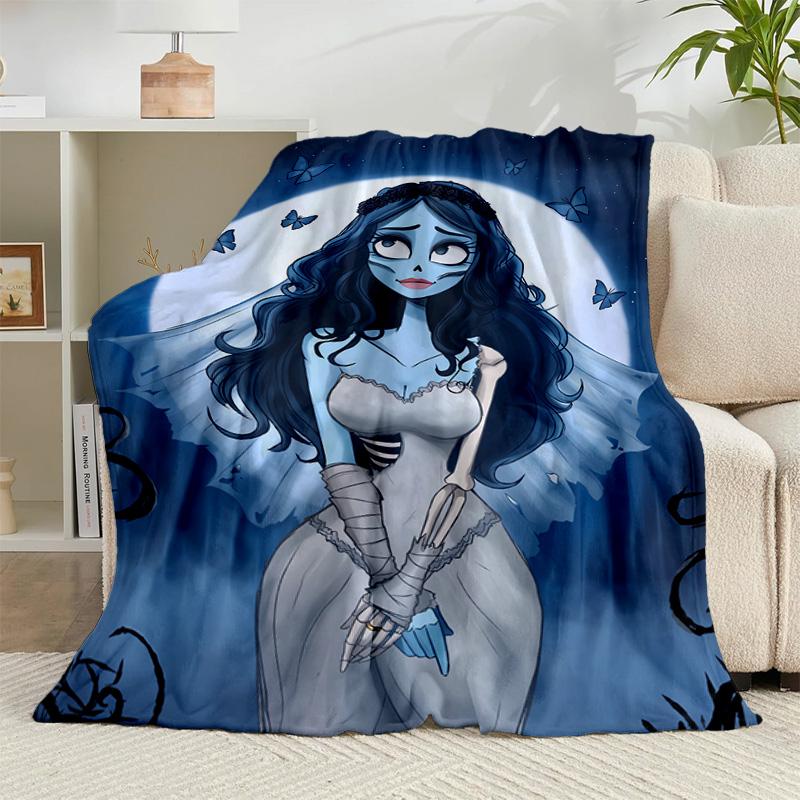 1PC Gothic Corpse Beauty In Bloom Flannel Blanket Gift, Suitable for Both Men And Women, Soft Ideal for Beds And Sofa, Birthday Or Christmas Gift