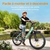 HillMiles MileCity 1, 26" Step-Through Electric Bike, 250W Motor, 36V 13Ah Battery, 25 KM/H, 7 Speed, Perfect for Urban Commuting