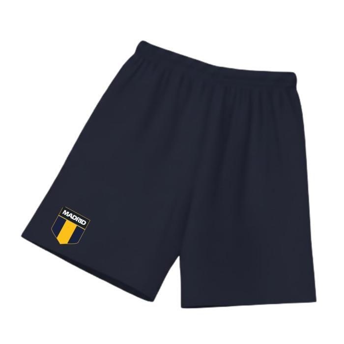 Ensemble enfant Foot - Style Madrid – Tee-shirt Blanc et Short Bleu - Blanc