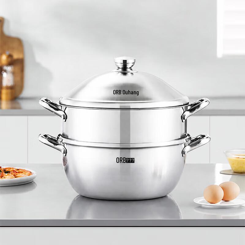 Oruibo Dual-Layer 316 Stainless Steel Steamer