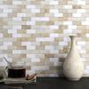 M MOFIT Kitchen and Washbasin Marble Style Tile Waterproof Washroom Tile Wall Mosaic Subway Tiles 5 Stickers, Sheets, Panels, Tiles, (beige/rust,