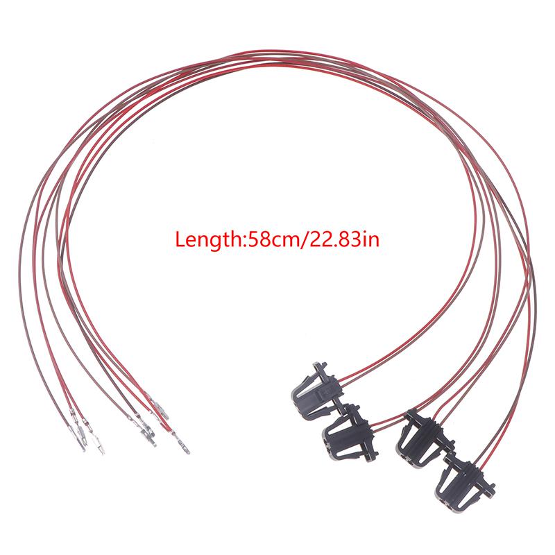 4Pcs Front Back Car Door Light Cable Wires Connector Harness Plug For Golf 5 6 7 Jetta Mk5 Mk6 Mk7 T-Roc Tiguan