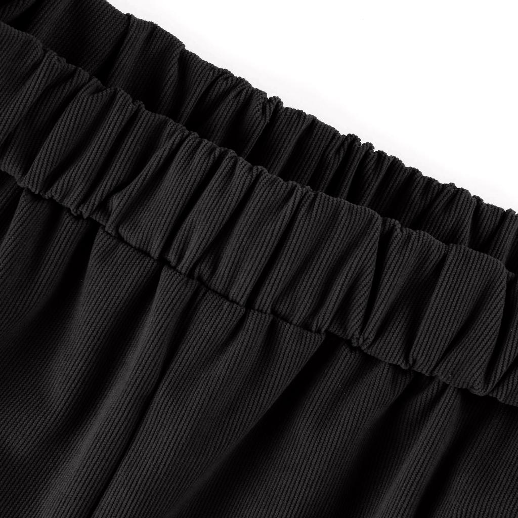 Женские повседневные однотонные прямые повседневные брюки с эластичной резинкой на талии и карманами