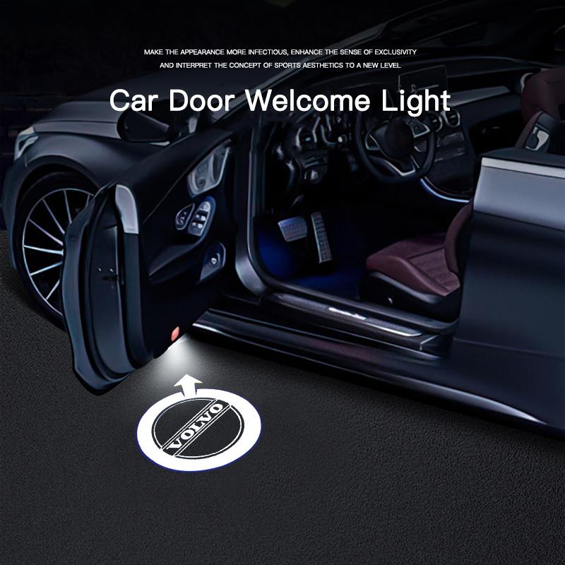 For Volvo 2Pcs Car Door Courtesy Light HD Welcome Lamp For Volvo XC90 V90 V60 XC60 V40 S80 S60 S90 C40 XC40 V70 XC70 C30 C70 EX9