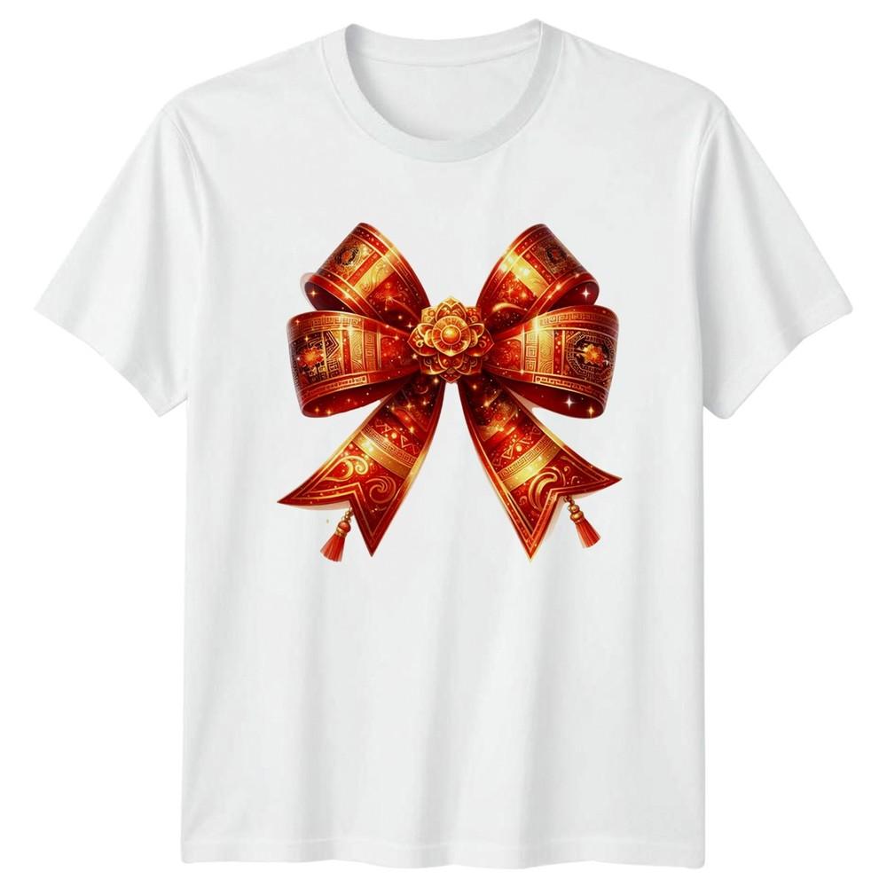 Christmas Bow Festive Holiday Unisexs TShirt Unisexs Tee Graphic Unisex Top