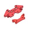 Front Rear Shock Absorber Plates Aluminum Alloy Front Rear Shock Towers for HBX 1 18 18859E 18858E 18857E SUVRed