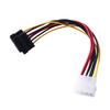 Wire 4 Pin Molex IDE to 2 Serial ATA Converter Hard Driver Power Cable SATA Power Cable Power Extension Cord SATA Adapter Cable