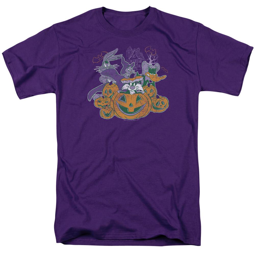 26 Looney Tunes Spooky Pals T Shirt Mens Licensed Cartoon Merch Bugs Bunny Purple Unisex T-Shirt
