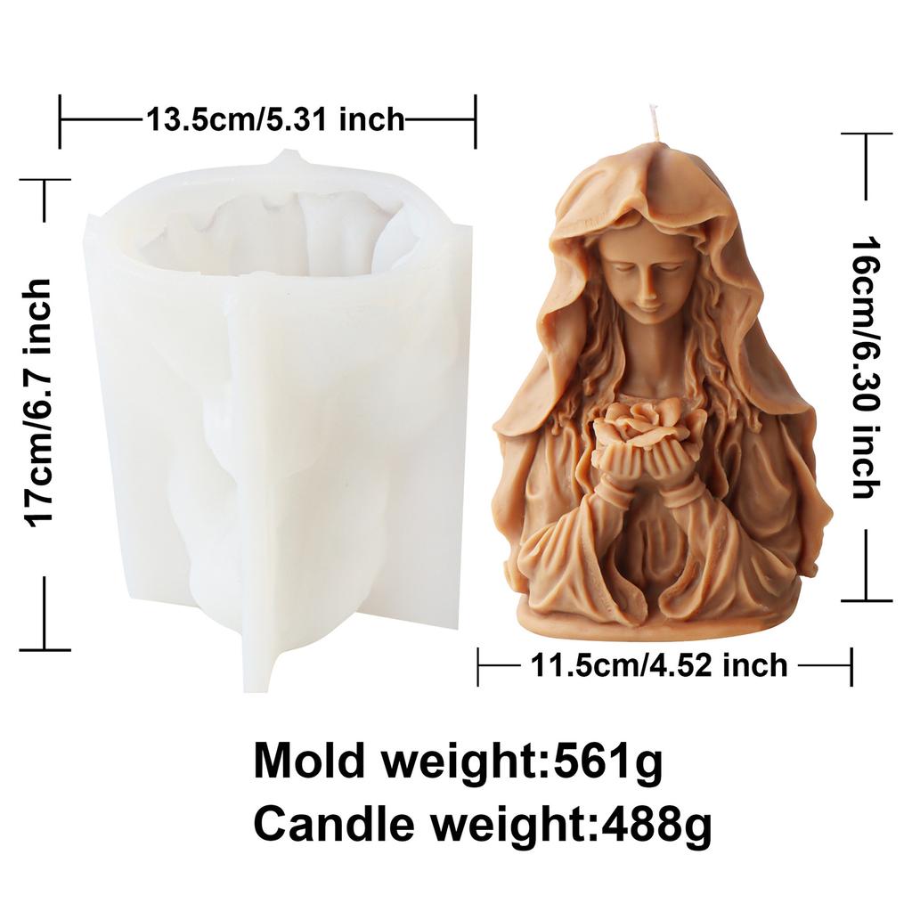 Силиконовая форма с цветами в форме девушки, восковая форма для свечей, ароматическая форма для изготовления ароматерапии, форма для орнамента ручной работы