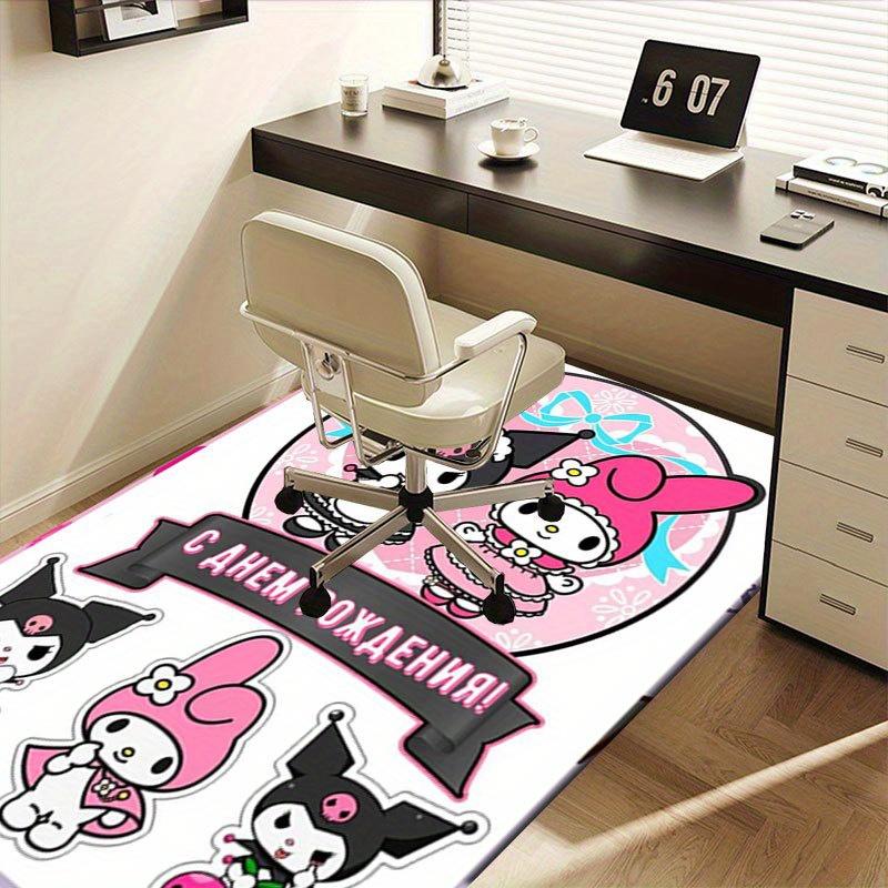1 шт. Коврик для офиса с принтом Куроми-Русалки Sanrio, Прямоугольный ковер под стол, Идеальный декор для гостиной, спальни, кухни, Нескользящий коврик для пола