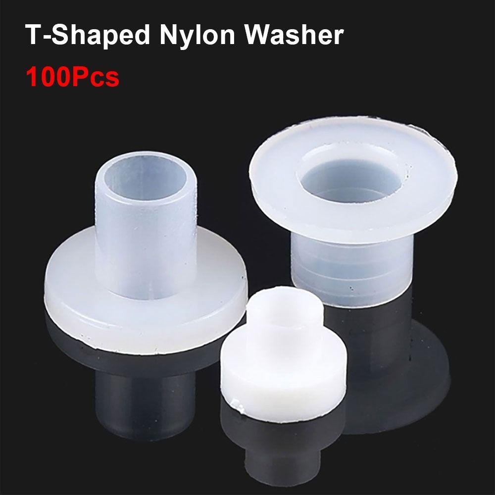 100Pcs Nylon Plastic T-Shaped Nylon Washer M3-M20 Insulation Spacer for Screw Insulation Protection