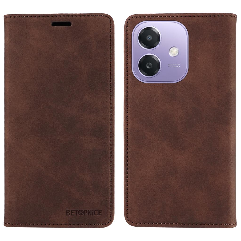 BETOPNICE 003 Для Oppo A5x 5G/A3x 4G/A3x 5G (Индия) Кожаный чехол-кошелек для телефона с подставкой