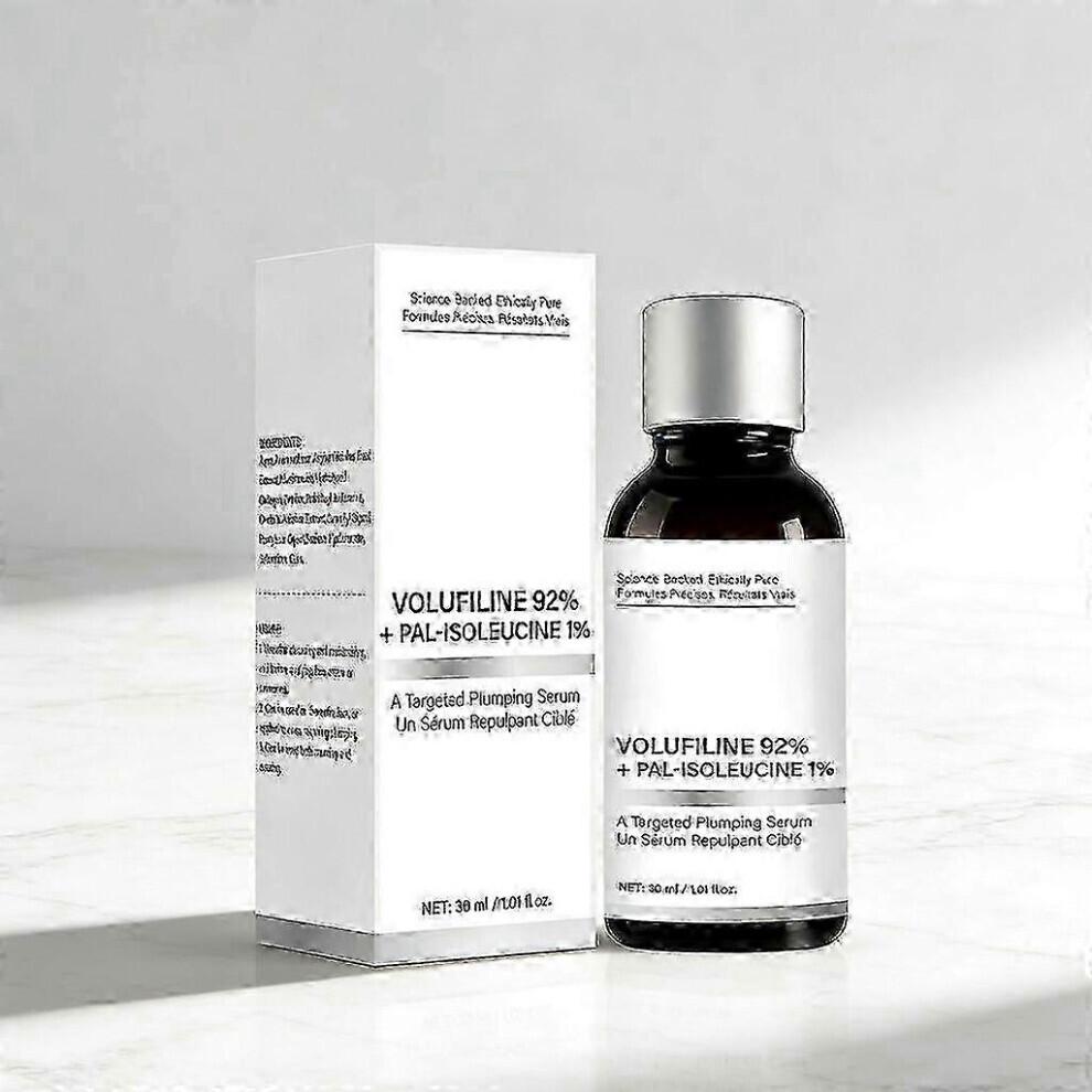 Volufiline 92% + Pal-Isoleucine 1% Плампинг Безводная Сыворотка, Сыворотка Volufiline, Уход за кожей лица при потере объема, эластичности кожи, 30 мл