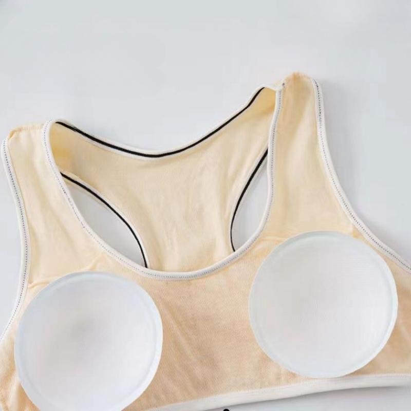 8-14 лет тренировочный бюстгальтер для девочек тонкий ремешок спортивное нижнее белье для подростков полового созревания хлопковый детский бюстгальтер